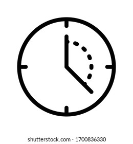 time vector thin line icon 