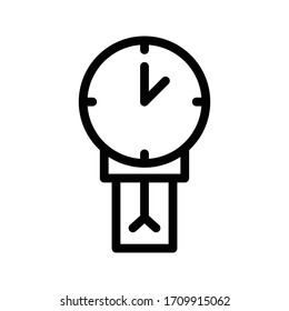 time vector thin line icon 
