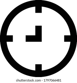 time vector thin line icon 