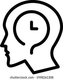 time vector thin line icon
