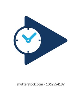 Time Video Logo Icon Design