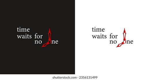 Time waits for no one. Clock image. No Time. Time is running out. Clockwise representation