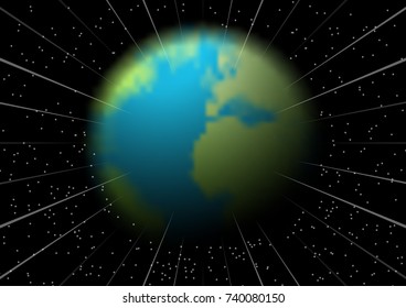 Time warp space travel vector illustration some Elements of this image furnished by NASA