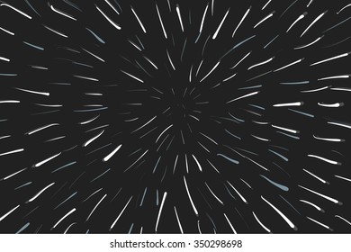 Time warp. Traveling in space. Abstract Vector  Background