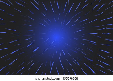 Time warp. Traveling in space. Abstract Vector  Background