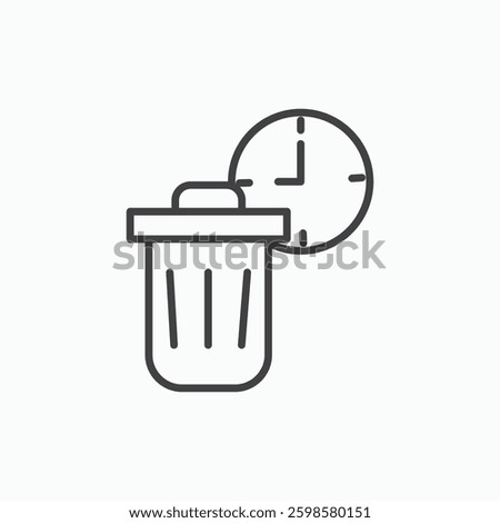Time waste icon isolated on white background