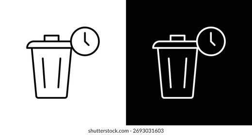Symbol für Zeitverschwendung. Linie mit editierbarem Strich.