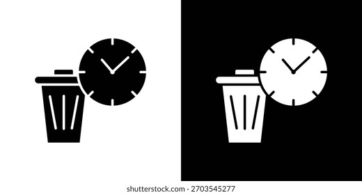 Time waste icon. Vector illustration. Flat design.