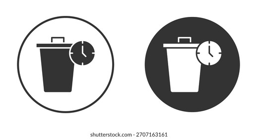 Icono de desperdicio de tiempo para diseño de Sitio web, logotipo para Web y App.