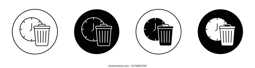 Time waste vector icon symbol in flat style.