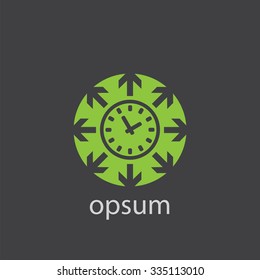 time watch arrows cut identity template icon design element