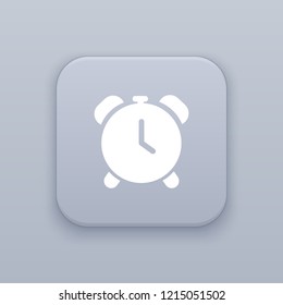 Time, watch button, best vector on a gray background