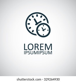 time watch icon, on white background
