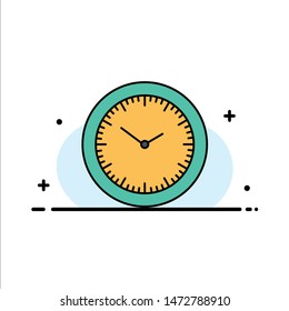 Time, Watch, Minutes, Timer  Business Flat Line Filled Icon Vector Banner Template