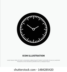 Time, Watch, Minutes, Timer solid Glyph Icon vector. Vector Icon Template background