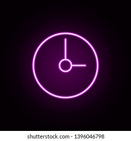 time watch neon icon. Elements of education set. Simple icon for websites, web design, mobile app, info graphics