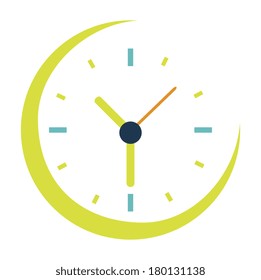 time watch over  background white vector illustration