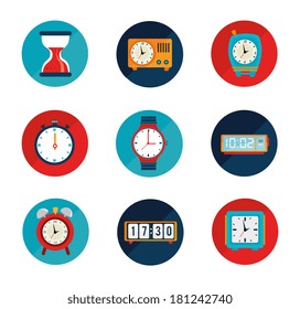 time watch over white background vector illustration