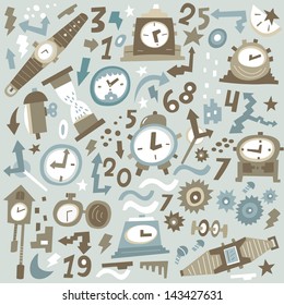 time , watches - vector illustration