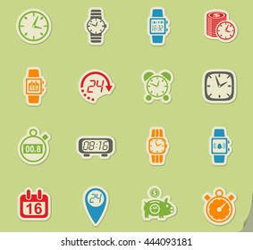 time web icons for user interface design