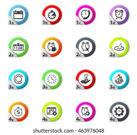 Time web icons for user interface design