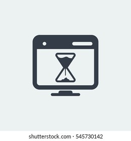 time website icon flat design