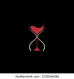 Time wine сreative idea logo design