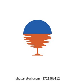 Time Wine сreative idea logo design