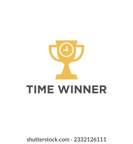 Time winner logo simple success