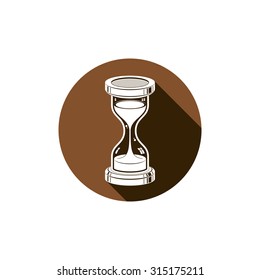 Time without end conceptual icon, web design element. 3d vector antique hourglass isolated on white. Time management idea.