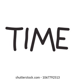 time word calligraphy icon