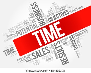 Time word cloud, business concept background