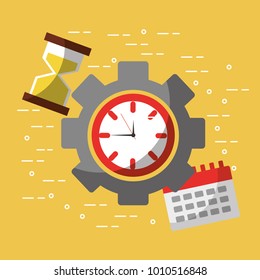 time work business calendar hour glass