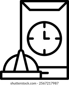 Time Work Icon Element For Design