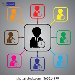 Time for work icon - Over time working icon