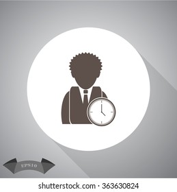 Time for work icon - Over time working icon