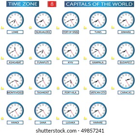 TIME ZONE 8 - ALL CAPITALS OF THE WORLD - FILE 8/8