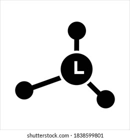 Icono de zona horaria sobre fondo blanco