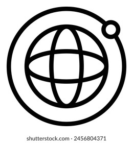 Time zone icon outline vector. World clock. International map