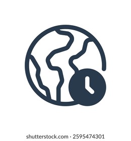 Time Zone for Study Abroad Vector Icon