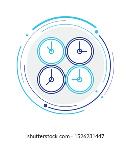 
Time zones crossing - jet lag infographic vector arts