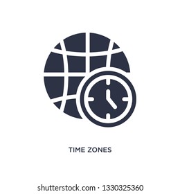 time zones icon. Simple element illustration from airport terminal concept. time zones editable symbol design on white background. Can be use for web and mobile.