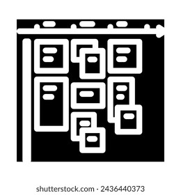 icono de glifo de administración de tiempo de caja de tiempo vector. signo de administración de tiempo de caja de tiempo. ilustración de símbolo aislado
