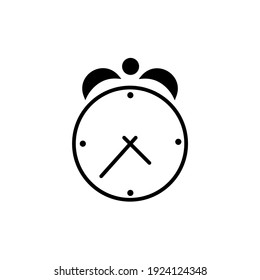 time,clock, or alarm  logo vektor simple desain white background