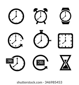 Timeclock Watch Icon Graphic Design Vector Stock Vector (Royalty Free ...