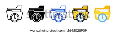 Timed Folder Icon Collection With Multiple Styles