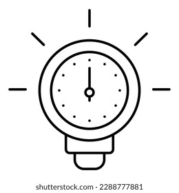 Timed Innovation, Scheduled Brainstorming, Time-Bound Creativity, Rapid Prototyping, Fast Experimentation vector line icon with editable stroke.