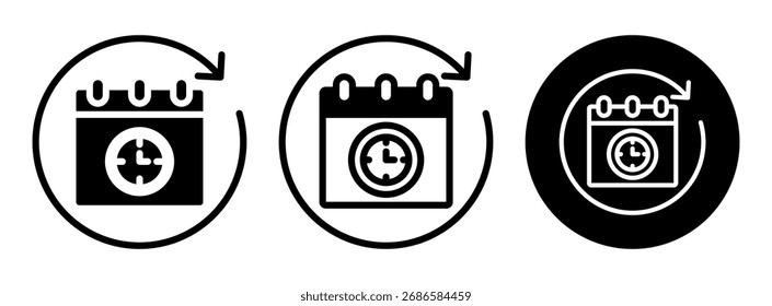 Timeframe Icon Collection Glyph and Mixed Vector Illustration