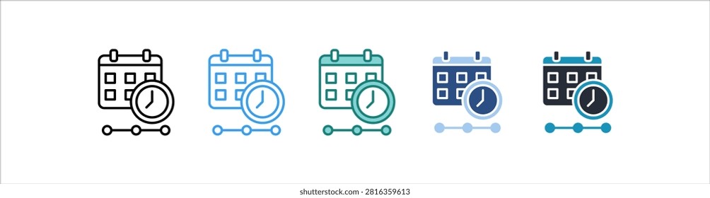 Timeframe Icon In Different Style Vector