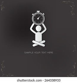 Time,Human resource design on old background,vector